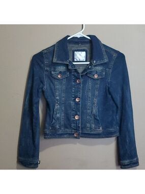 Justice denim jacket size 8/10